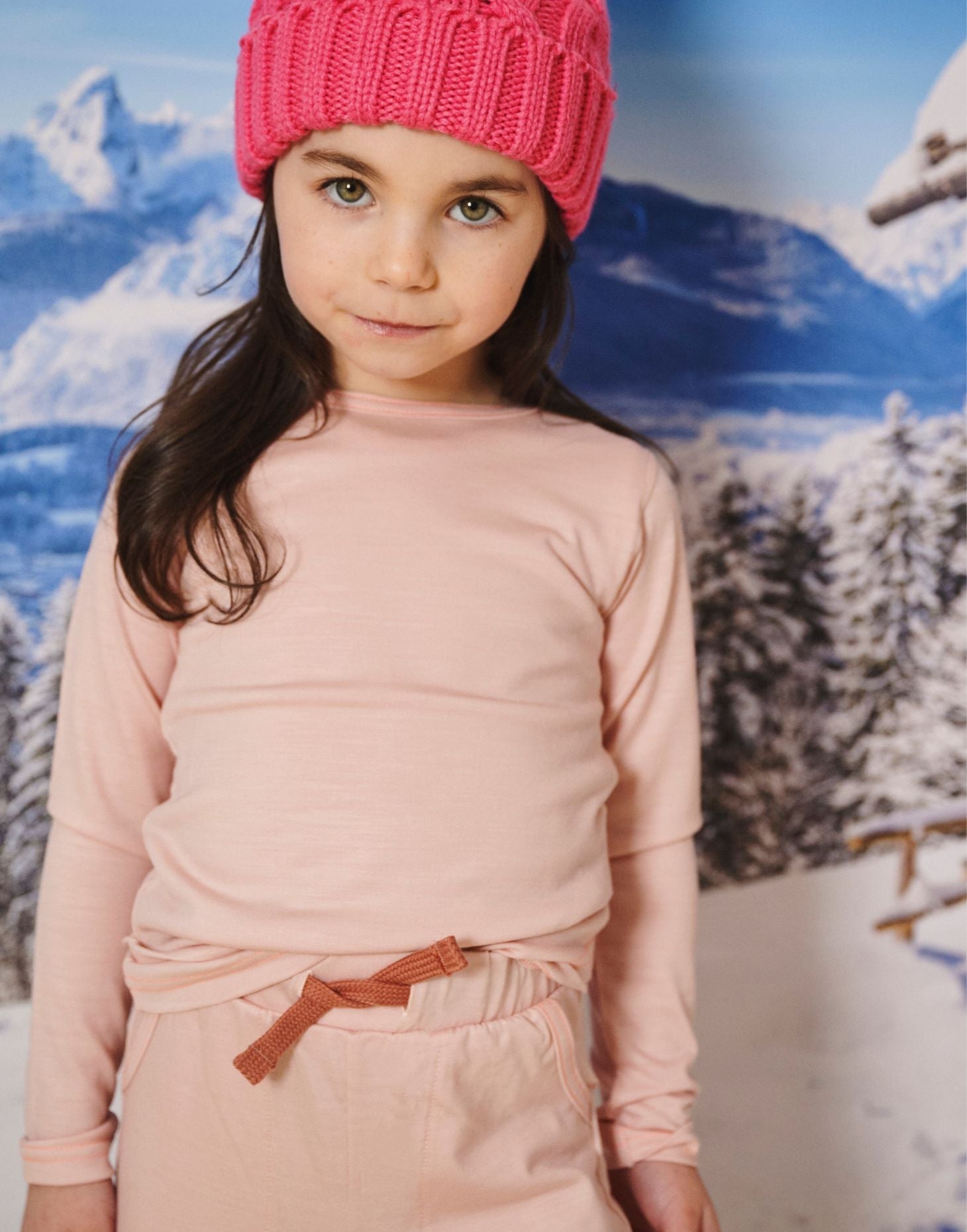 Merino Long Sleeve, Pink Peach Blossom