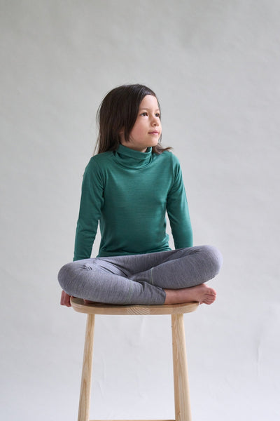 Merino Polo Neck | Emerald Green