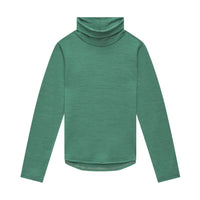 Merino Polo Neck, Emerald Green