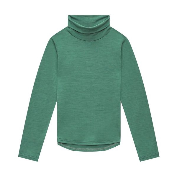 Merino Polo Neck | Emerald Green