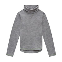 Merino Polo Neck, Grey Marle