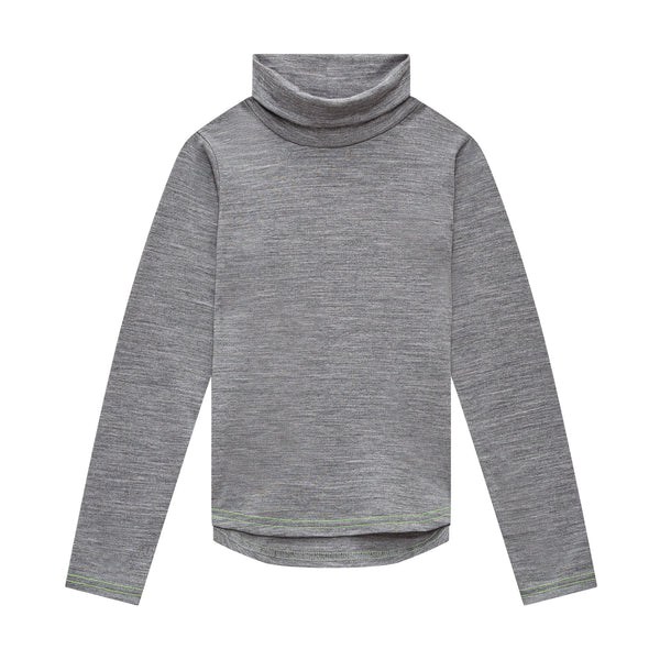 Merino Polo Neck | Grey Marle