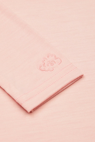 Merino Polo Neck | Pink Peach Blossom