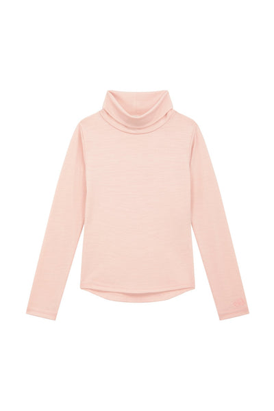 Merino Polo Neck | Pink Peach Blossom